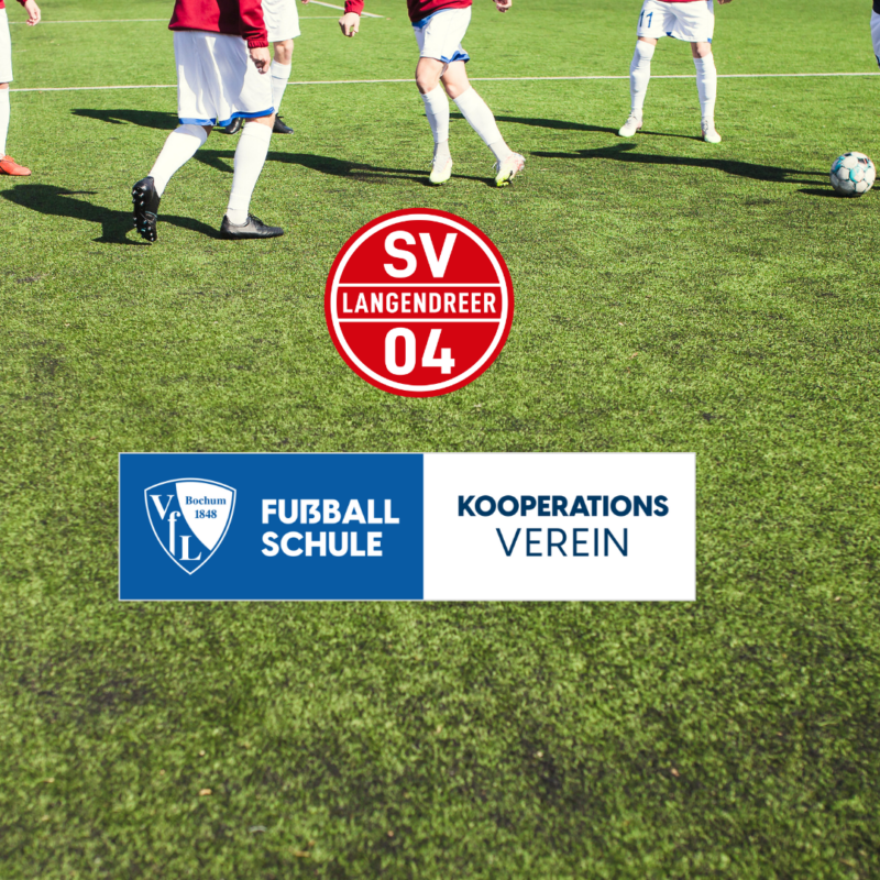 Schmuckgrafik zur Bewerbung der VfL Fußballschule bei der SV Langendreer 04